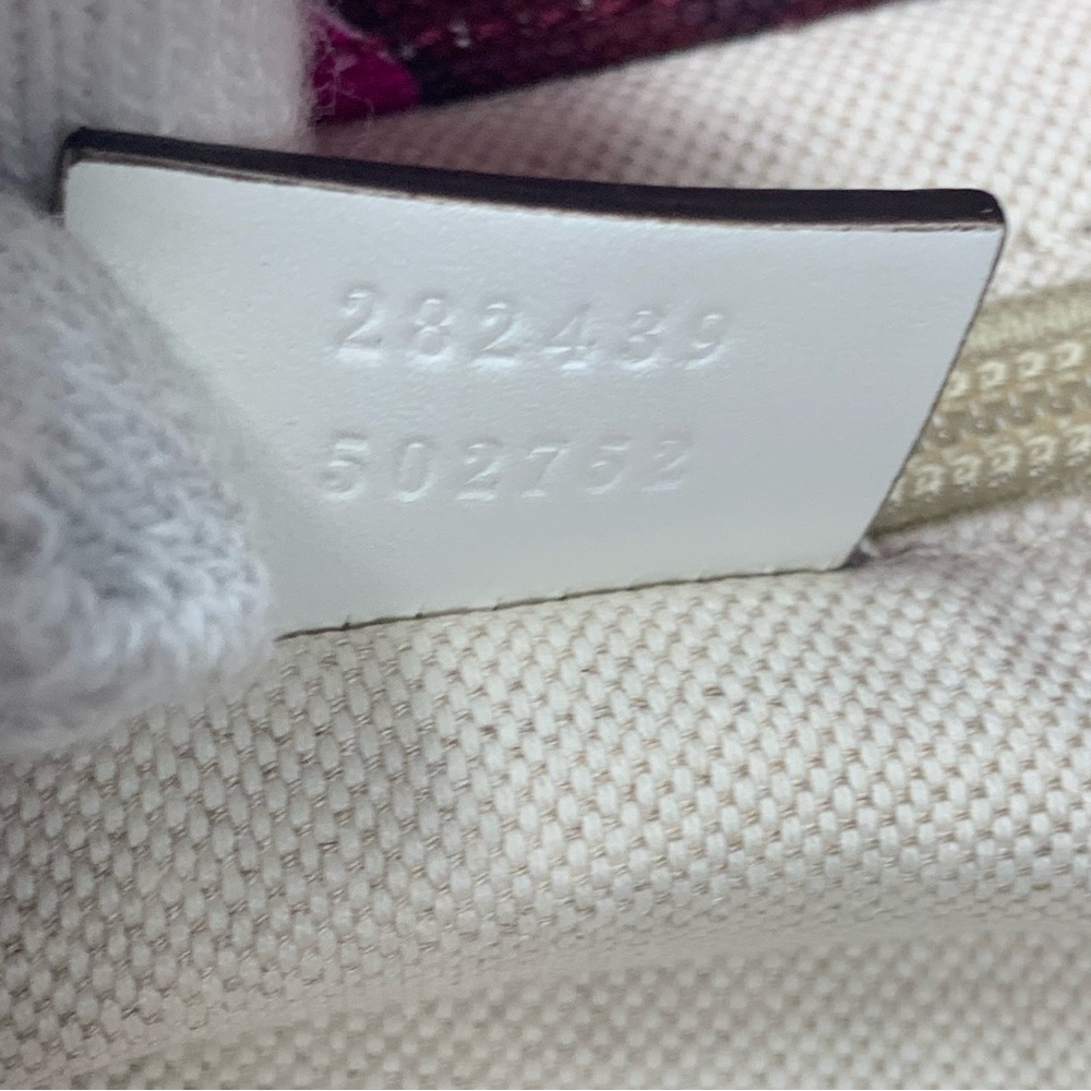 Like New Gucci Maroon and Pink Heart Tote Bag